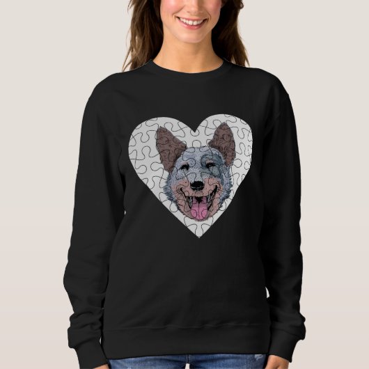 Australian Cattle Dog Puzzle Sweatshirt (Vorderseite)