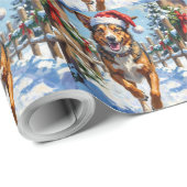 Australian Cattle Dog Red Heeler Christmas Geschenkpapier (Rolleneckpunkt)