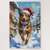 Australian Cattle Dog Red Heeler Christmas Puzzle (Vertikal)