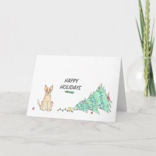 Australian Cattle Dog Red Heeler Holiday Card Karte