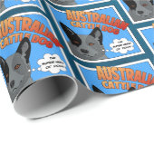 Australian Cattle Dog - Super-Held der Hunde! Geschenkpapier (Rolleneckpunkt)