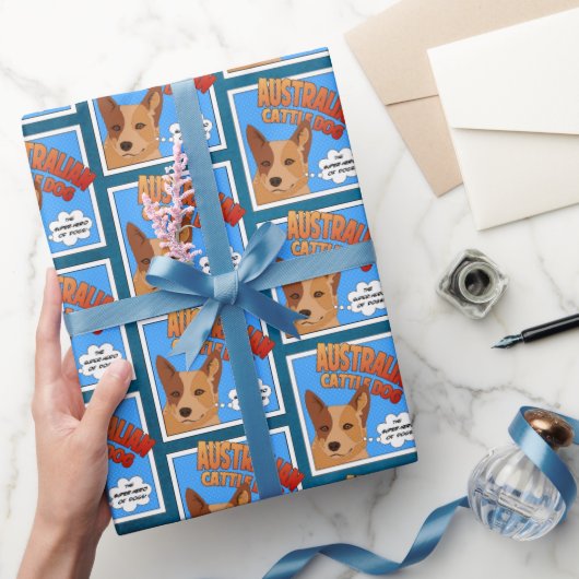 Australian Cattle Dog - Super-Held der Hunde! Wrap Geschenkpapier (Schenken)