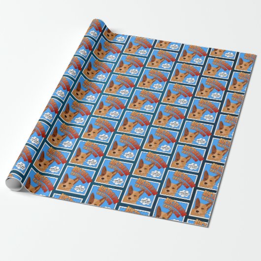 Australian Cattle Dog - Super-Held der Hunde! Wrap Geschenkpapier (Ungerollt)
