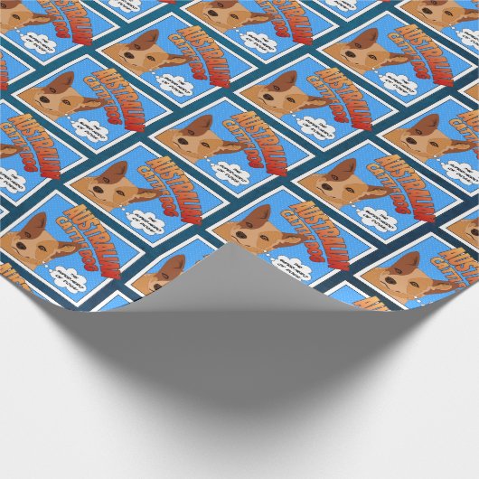 Australian Cattle Dog - Super-Held der Hunde! Wrap Geschenkpapier (Ecke)
