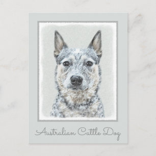 Australian Cattle Dog - Süße originelle Hundekunst Postkarte