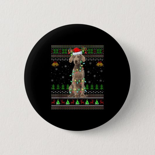 Australian Cattle Dog Ugly Christmas Sweaters Holi Button (Vorderseite)