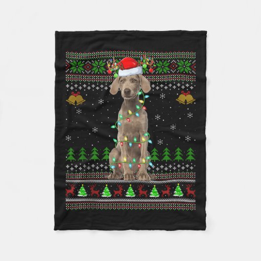 Australian Cattle Dog Ugly Christmas Sweaters Holi Fleecedecke (Vorderseite)
