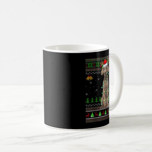 Australian Cattle Dog Ugly Christmas Sweaters Holi Kaffeetasse (VorderseiteRechts)