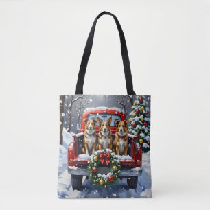 Australian Cattle Dog Weihnachten Rotes Lastwagen Tasche