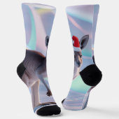 Australian Christmas Kangaroo – Santa Hat Holiday Socken (Gewinkelt)