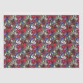 Australian Crimson Rosella und Wildblume Muster Seidenpapier (Vorderseite)