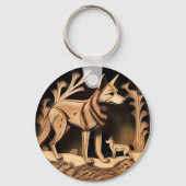 "Australian Dingo: A Nature's Print" Schlüsselanhänger (Vorderseite)