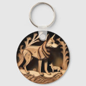 "Australian Dingo: A Nature's Print" Schlüsselanhänger (Rückseite)