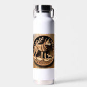 "Australian Dingo: A Nature's Print" Trinkflasche (Vorne)