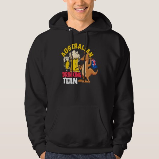 Australian Drinking Beer Team Australia Day Hoodie (Vorderseite)