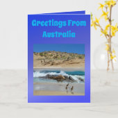 Australian Emu And Koala, Birthday Karte (Gelbe Blume)