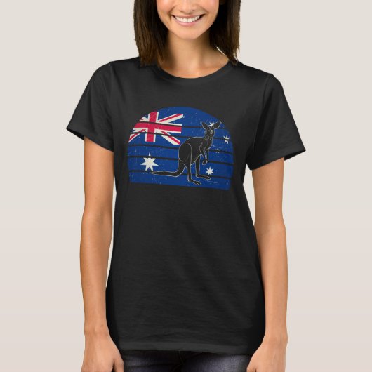 Australian Flag Kangaroo Australia Tee (Vorderseite)