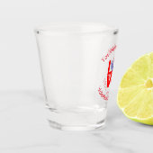 Australian Flag Red Letters LOVE Flag Personalized Schnapsglas (Links)