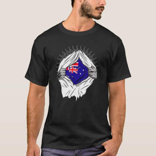 Australian Flags Zuhause T-Shirt (Vorderseite)