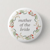 Australian Floral Custom Text Mutter der Bride Button (Vorderseite)