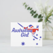 Australian Girl Postkarte (Stehend Vorderseite)