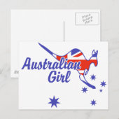 Australian Girl Postkarte (Vorne/Hinten)