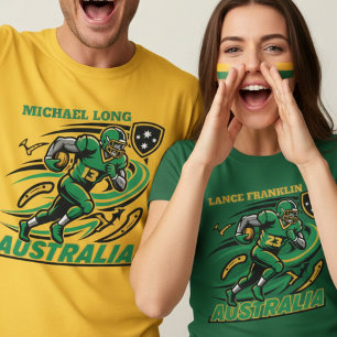 Australian Gridiron Football Dynamischer Aktionsat T-Shirt