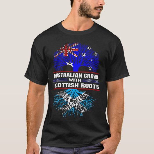 Australian Grown mit schottischen Roots T-Shirt (Vorderseite)