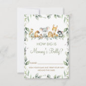 Australian How Big is Mommy's Bly Game Card Einladung (Vorderseite)
