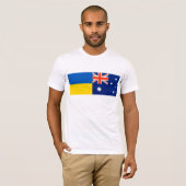 Australian I stand with Ukraine. AUS and UKR flags T-Shirt (Vorne ganz)