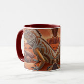 Australian Iguana Lizard Wildlife Scene Tasse (Vorderseite Links)