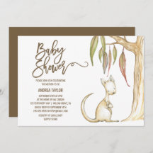 Australian Kangaroo & Joey Neutral Baby Shower