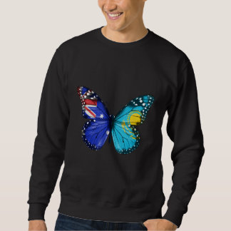 Australian Kazakhstani Flag Butterfly Sweatshirt