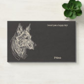 Australian Kelpie Abstrakt Art Dog Name Post-it Klebezettel (Büro)