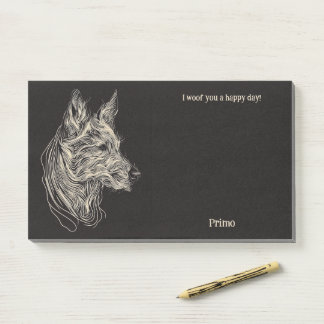 Australian Kelpie Abstrakt Art Dog Name Post-it Klebezettel