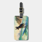 Australian Kelpie Beach Surfing Painting Gepäckanhänger (Vorderseite vertikal)