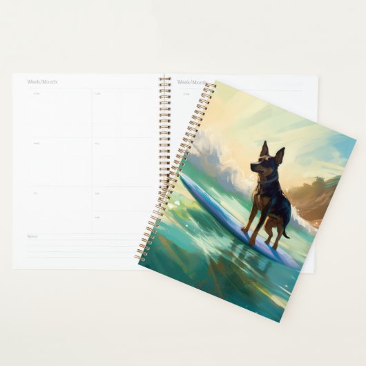 Australian Kelpie Beach Surfing Painting Planer (Anzeige)