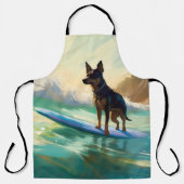 Australian Kelpie Beach Surfing Painting Schürze (Vorderseite)