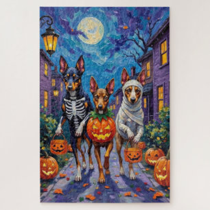 Australian Kelpie beim Halloween-Süßigkeiten-Samme Puzzle