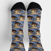 Australian Kelpie Christmas Boat Holiday Socken (Oben)