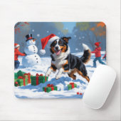 Australian Kelpie Christmas Festive Snow Scene Mousepad (Mit Mouse)