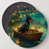 Australian Kelpie Christmas Festive Voyage Button (Vorne & Hinten)