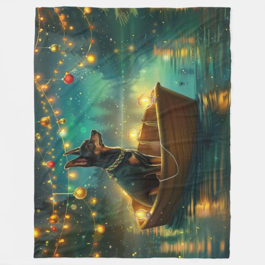 Australian Kelpie Christmas Festive Voyage Fleecedecke (Vorderseite)
