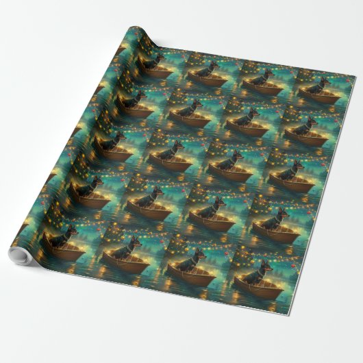 Australian Kelpie Christmas Festive Voyage Geschenkpapier (Ungerollt)