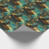 Australian Kelpie Christmas Festive Voyage Geschenkpapier (Ecke)