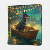 Australian Kelpie Christmas Festive Voyage Keramikornament (Links)