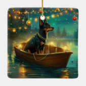 Australian Kelpie Christmas Festive Voyage Keramikornament (Rückseite)
