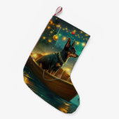 Australian Kelpie Christmas Festive Voyage Kleiner Weihnachtsstrumpf (Vorderansicht (hängend))