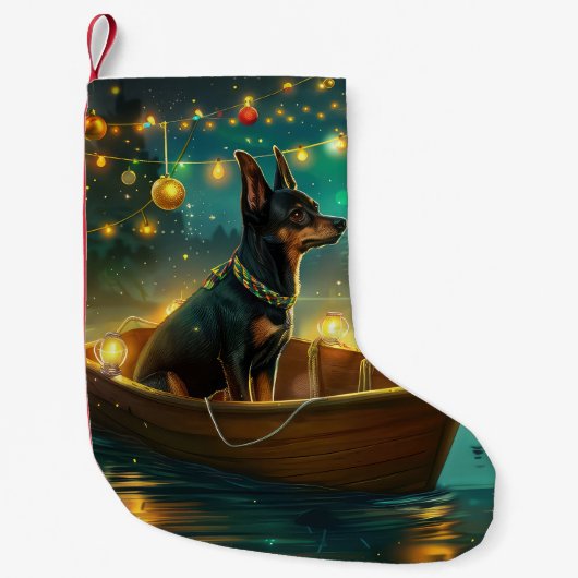 Australian Kelpie Christmas Festive Voyage Kleiner Weihnachtsstrumpf (Vorderseite)