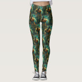 Australian Kelpie Christmas Festive Voyage Leggings (Vorderseite)